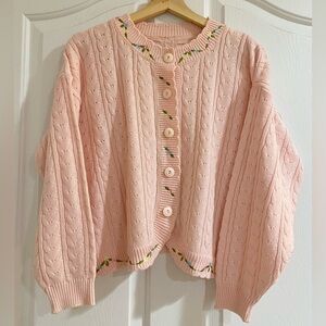Cottage core knit cardigan